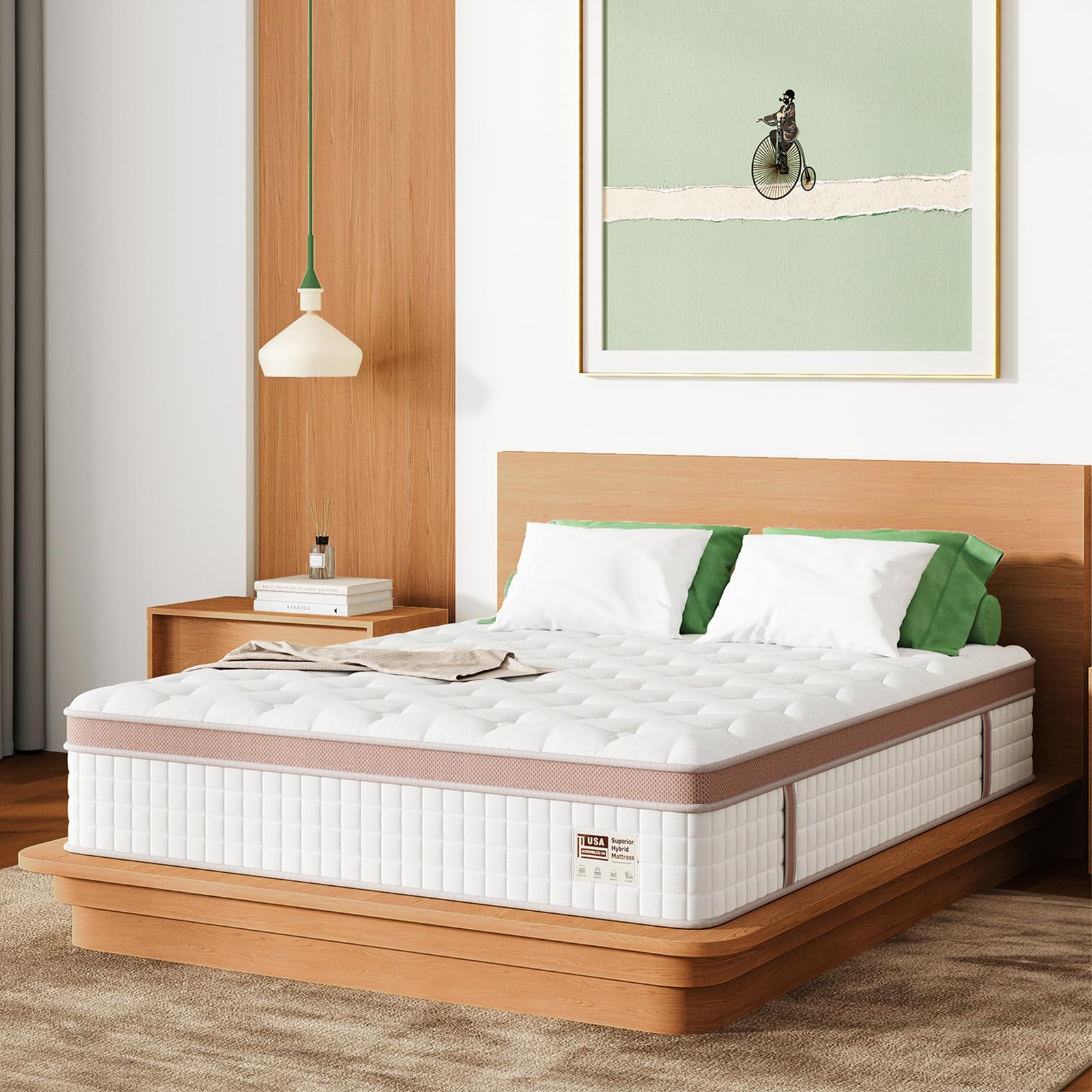 Twin Mattress 10 Inch - Superior Plush Mattress Twin Size, Memory Foam Hybrid Bed Mattress, Individual Pocket Spring Mattress In a Box for Motion Isolation, Deep Sleep, 100 Nights Trial, CertiPUR-US