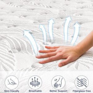 King Mattress, 12 Inch King Size Mattress in a Box,Memory Foam Hybrid Mattress,with Individual Pocket Spring for Motion Isolation & Silent Sleep, Pressure Relief,Medium Firmness,76"*80"*12"