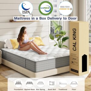 6V-Sermmoo 12 Inch California King Memory Foam Mattress for Back Pain, Cooling Gel Mattress Bed in a Box, Medium Firm,Pressure Relief,Motion Isolation, Edge Support,CertiPUR-US,72"*84"*12"