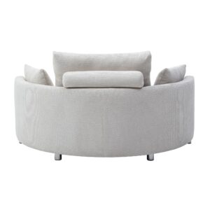 Holaki Foldable Sofa Bed, Folding Sleeper Couch Circular Floor Sofa Bed with 3 Pillows, Multi-Functional Futon Couch Convertible Loveseat Sofa Lazy Sofa Couch for Balcony Living Room (Beige)