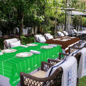 Football Tablecloth 4 Packs, Football Party Decorations, 54"X72" Plastic Table Cover for Football Party Supplies, Disposable Football Table Cloth for Football Theme Party Games