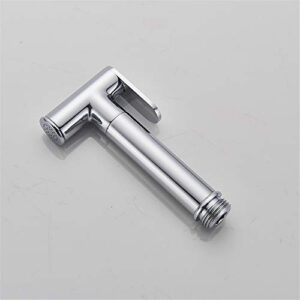 MINJING Bidet Shower Faucets, Brass Hygienic Shower Spray Airbrush Tap, Hot and Cold Mixer Toilet Spray Bidet Tap,Chrome A