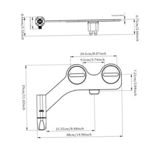 Bidet Attachment for Toilet UK, Toilet Bidet Attachment, Ultra-Slim Bidet Sprayer with Dual Nozzle, Non-Electric Bidet Spray Adjustable Pressure for Feminine/Posterior Wash