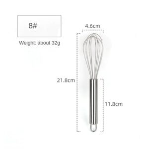 8/10/12inch Stainless steel mixing hand whisk, kitchen baking utensils, cream butter whisk.(1 set)