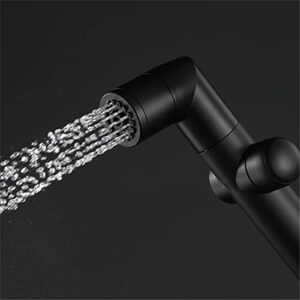 MINJING Bidet Sprayer for Toilet, Stainless Steel Handheld Bidet Toilet Sprayer Set with Hose, Easy Install, Perfect for Personal Hygiene,Black