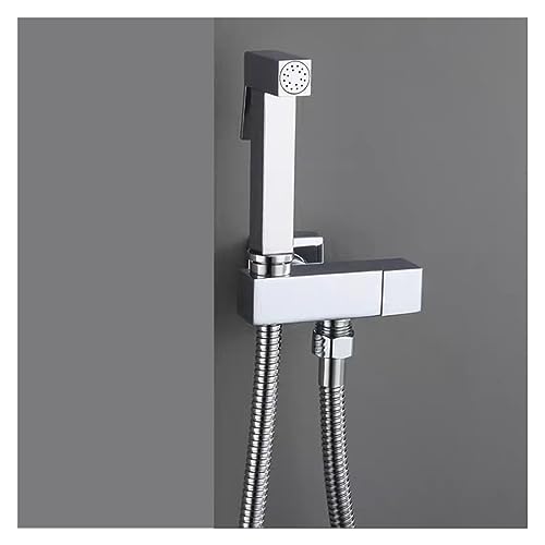 Brass Bidet Faucet Handheld Toilet Bidet Sprayer Sanitary Shower Toilet Faucet Single Cold Water Faucet Self Cleaning(Chrome)