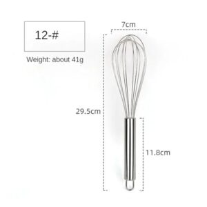 8/10/12inch Stainless steel mixing hand whisk, kitchen baking utensils, cream butter whisk.(1 set)