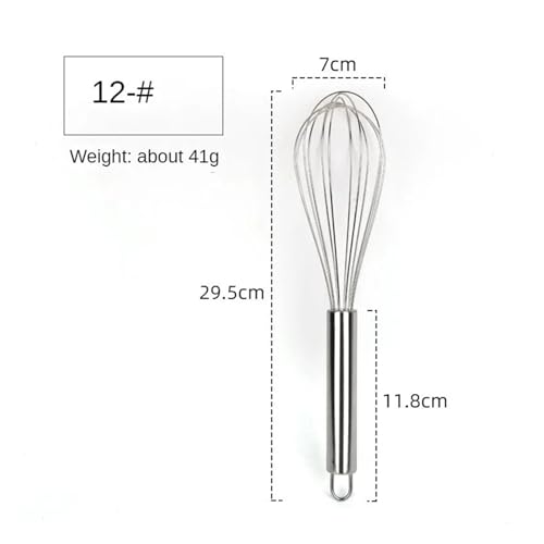 8/10/12inch Stainless steel mixing hand whisk, kitchen baking utensils, cream butter whisk.(1 set)