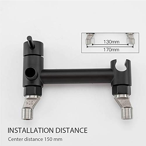 MINJING Bidet Faucet Black, Brass Wall Mounted Toilet Bidet Sprayer, Cold and Hot Water Bidet Faucets, Bathroom Cloth Diaper Sprayer Set for Personal Hygiene