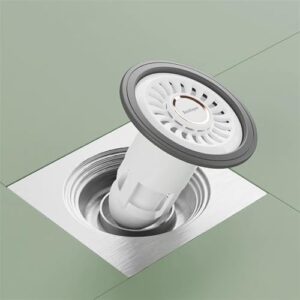 shower floor drain strainer sewer drain kitchen drain bath fixture accessories 1pcs(white)