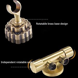 MINJING Handheld Bidet Sprayer for Toilet, Brass Cloth Diaper Sprayer Kit Wall Mounted Green Bronze Bidet Sprayer Set Single Handle Toilet Bidet Sprayer Kit with 150cm Shower Hose