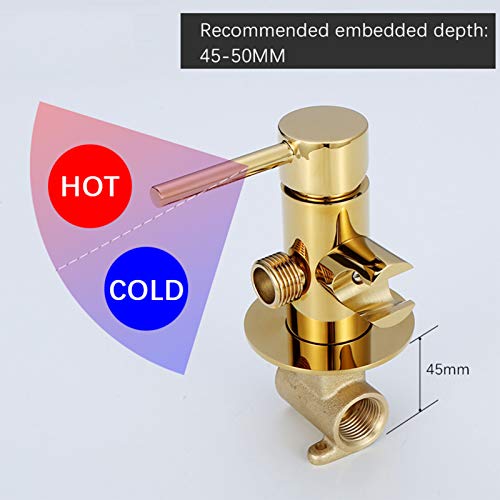 MINJING Hand Held Toilet Bidet Sprayer Titanium Gold, Solid Brass Single Handle Bidet Faucet, Bidet Sprayer for Toilet Hot and Cold Water, Cloth Diaper Sprayer