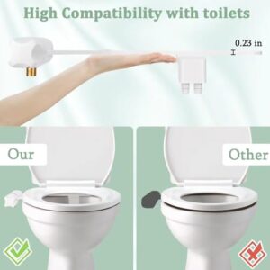 Bidet Attachment for Toilet UK, Toilet Bidet Attachment, Ultra-Slim Bidet Sprayer with Dual Nozzle, Non-Electric Bidet Spray Adjustable Pressure for Portable Bidet Feminine/Posterior Wash