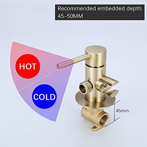 MINJING Hand Held Toilet Bidet Sprayer, Hot and Cold Water Toilet Sprayer, Baby Cloth Diaper Sprayer, Solid Brass Bidet Faucet for Personal Hygiene