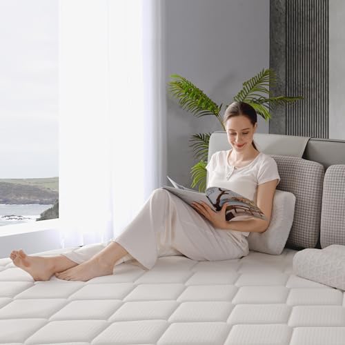 OGlAWA Twin Mattress in a Box,10 Inch Twin Mattresses,Gel Memory Foam Medium Firm Grey Hyrid Mattress,Quality Comfort and Adaptive Support Breathable Cooling Twin Mattress,CertiPUR-US.