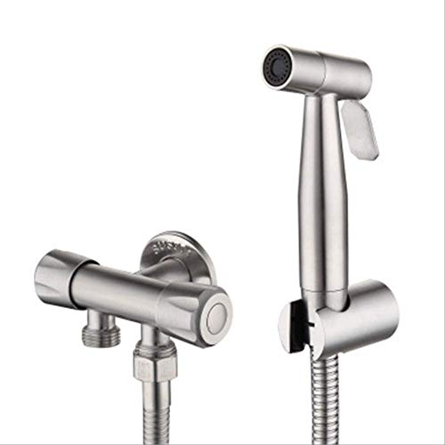 MINJING Stainless Steel Toilet Hand Held Bidet Faucet Sprayer Bidet Set Sprayer Toilet Spray for Bathroom Self Cleaning Shower Head B