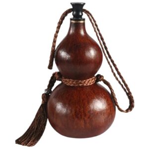 gourd water bottle, gourd bottle 7.9 in traditional gourd beverage container water bottle drinking gourd handcrafted role-playing prop for daily drinking, outdoor activities, drinking gourd