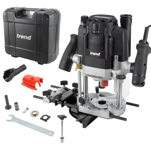 Trend T8 1/2 Inch Dual-Mode Plunge Workshop Router, Engineered for Hand-held and Router Table Use, 3-1/4 HP, 15 Amp, U*T8EK