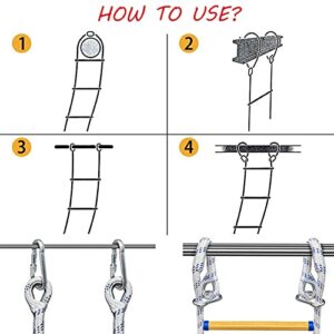 FGQCBBYC Fire Escape Ladder 1-8 Storey, Emergency Fire Escape Rope Ladder with Hooks, Resistant Safety Evacuation Ladder, for Windows and Balconies/5M/3M