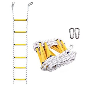 FGQCBBYC Safety Rope Ladder,Fire Escape Ladder, Emergency Fire Escape Ladder, Escape Ladder Lifeline Ladder Outdoor Nylon Soft Ladder for Home Climbing Engineeaerial Work/6M/20Ft