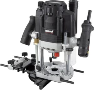 trend t8 1/2 inch dual-mode plunge workshop router, engineered for hand-held and router table use, 3-1/4 hp, 15 amp, u*t8ek