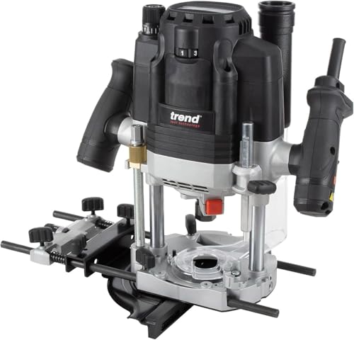 Trend T8 1/2 Inch Dual-Mode Plunge Workshop Router, Engineered for Hand-held and Router Table Use, 3-1/4 HP, 15 Amp, U*T8EK