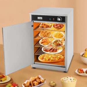 Electric Commercial Hot Box Food Warmer for Catering,600W Countertop Food Heated Holding Cabinet, 86-185°F Temperature Adjustable Warming Oven for Storing Pizzas, Tarts, Fried Chicken