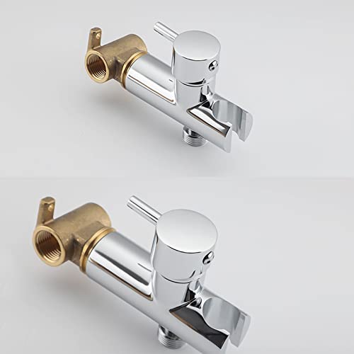 MINJING Handheld Bidet Sprayer for Toilet Wall Mounted Baby Cloth Diaper Sprayer Brass Toilet Sprayer Hot and Cold Water Handheld Sprayer Kit for Personal Hygiene Cleaning, Chrome