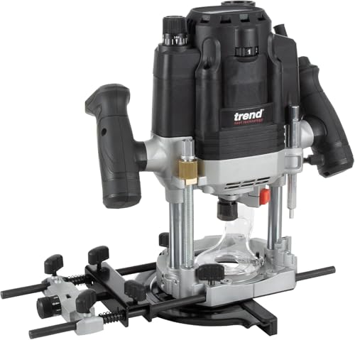 Trend T8 1/2 Inch Dual-Mode Plunge Workshop Router, Engineered for Hand-held and Router Table Use, 3-1/4 HP, 15 Amp, U*T8EK