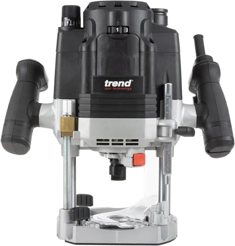 Trend T8 1/2 Inch Dual-Mode Plunge Workshop Router, Engineered for Hand-held and Router Table Use, 3-1/4 HP, 15 Amp, U*T8EK