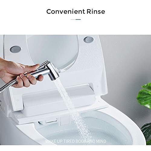 MINJING Bidets Faucet, Wall Mount Thermostatic Bidet Faucet, Brass Bidet Toilet Faucet, Hot and Cold Water Hygienic Shower, Warm Water Faucet Sprayer Kit, Chrome