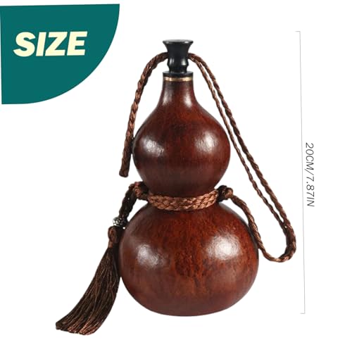 Gourd Water Bottle, Gourd Bottle 7.9 In Traditional Gourd Beverage Container Water Bottle Drinking Gourd Handcrafted Role-Playing Prop for Daily Drinking, Outdoor Activities, Drinking Gourd