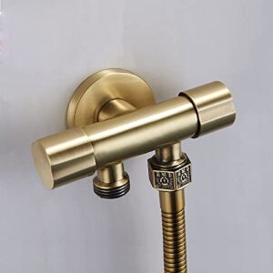 MINJING Handheld Bidet Sprayer for Toilet, Brass Cloth Diaper Sprayer Kit Wall Mounted Green Bronze Bidet Sprayer Set Single Handle Toilet Bidet Sprayer Kit with 150cm Shower Hose