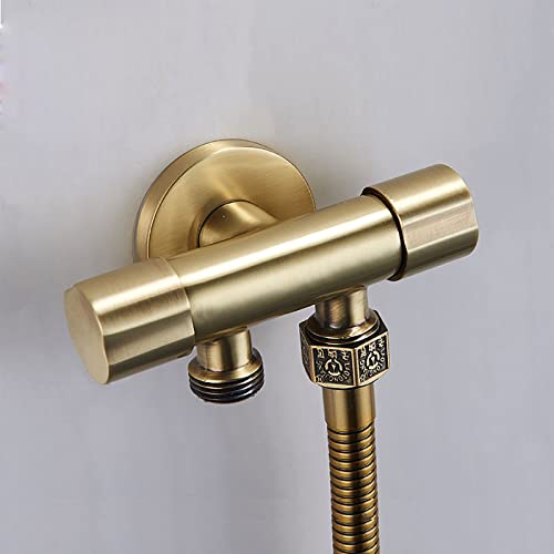 MINJING Handheld Bidet Sprayer for Toilet, Brass Cloth Diaper Sprayer Kit Wall Mounted Green Bronze Bidet Sprayer Set Single Handle Toilet Bidet Sprayer Kit with 150cm Shower Hose