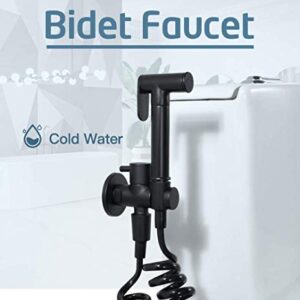 MINJING Bidets Black Bathroom Bidet Toilet Faucet Bidet Mixer Hygienic Shower Shower Single Hole Portable Sprayer