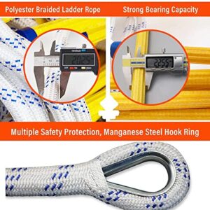 FGQCBBYC Rope Ladder Fire Escape Ladders 2-10 Storey Evacuation Safety Ladder,Emergency Fire Escape Ladder, for Indoor/Outdoor Weight Capacity up to 900Lb/8M/26.2Ft/18M/59Ft