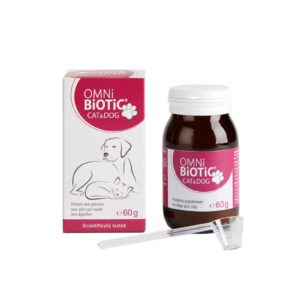 Omni-Biotic Cat and Dog Probiotics - Probiotic Powder for Cat and Dog Gut Health and Microbiome Balance with Lactobacillus Acidophilus - Premium Pet Probiotics for Dogs and Cats