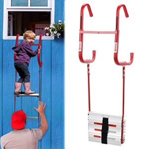 fgqcbbyc escape rope ladder for home climbing fire escape windows and balcony, reusable emergency fire escape ladders weight capacity up to 450kg, kids and adults metal ladder,7.5m/24ft