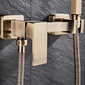 MINJING Bidet Faucets, Antique Bronze Bathroom Shower Tap, Bidet Toilet Sprayer, Toilet Washer Mixer Shower,Antique Bronze A