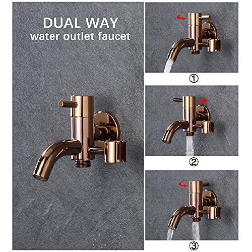 MINJING Bidet Sprayer Rose Gold, Solid Brass Handheld Bidet Sprayer for Toilet, Body Cloth Diaper Sprayer Muslim Shower for Personal Hygiene