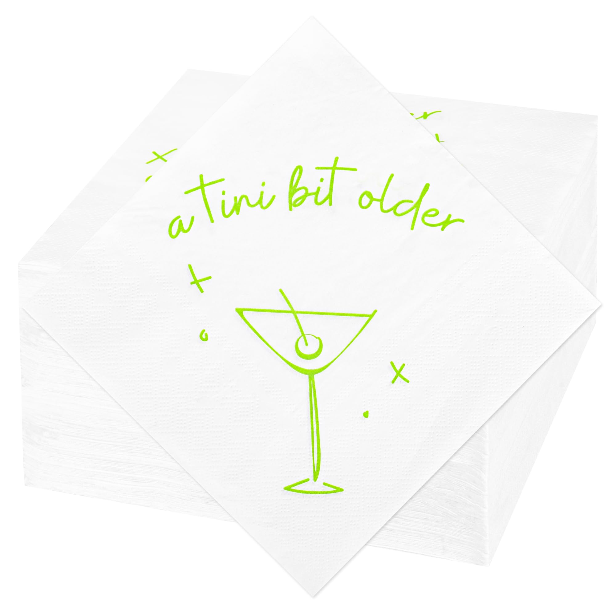 100Pcs A Tini Bit Older Paper Napkins Margarita Birthday Party Napkins Coquette 21st Bday Luncheon Cocktail Napkins for Martini Bachelorette Birthday Fiesta Party Supplies Table decorations