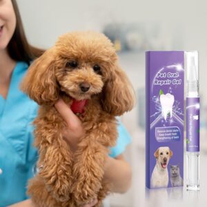 Pet Oral Repair Gel for Dogs, 2024 New Dog Cat Teeth Cleaning Gel for Pet Breath Fresh, Pet Toothbrush Pen for Dental Care (2 PCS)