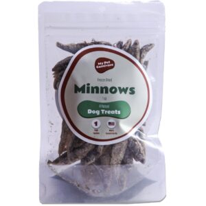 my pet carnivore dried minnows for cats -freeze dried minnows dog treats - all natural grain-free and no added gluten fish treats for cats 1 oz pouch