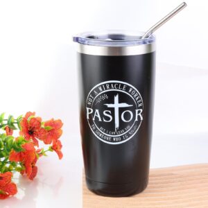 Bayelove Pastor Appreciation Gifts for Men Christian Pastor Gifts Unique Pastor Gifts for Pastors Including Leather Journal Pastor Tumbler Keychain Socks Pen Bookmarks Gift Card for Birthday Christmas