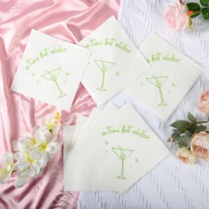 100Pcs A Tini Bit Older Paper Napkins Margarita Birthday Party Napkins Coquette 21st Bday Luncheon Cocktail Napkins for Martini Bachelorette Birthday Fiesta Party Supplies Table decorations