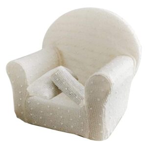 weduspaty baby sofa cuddly sherpa toddler armchair couch kids mini sofa with 2 chair armrests infant photography prop white for 1-2 month, kids armchair