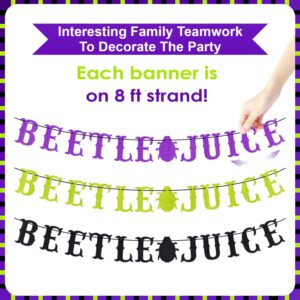 Beetle Birthday Party Banner Decorations, Halloween Christmas Glitter Beetle Themed Party Banner Supplies, Xmas Birthday Baby Shower New Year Holiday Party Banners Decor