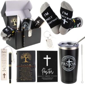 bayelove pastor appreciation gifts for men christian pastor gifts unique pastor gifts for pastors including leather journal pastor tumbler keychain socks pen bookmarks gift card for birthday christmas