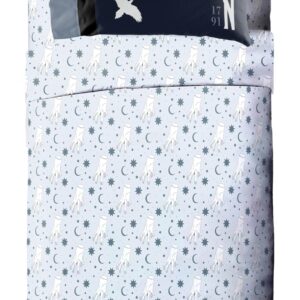 Jay Franco Wednesday Addams Twin Size Comforter Set - 5 Piece Bedding Includes Sheet Set & Pillow Covers - Blue Stars Super Soft Cozy Bedding