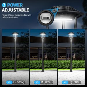 ADUB 320W LED Parking Lot Light with Photocell, UL Listed LED Shoebox Light, 150W/120W/90W LED Post Light 21,000 LM